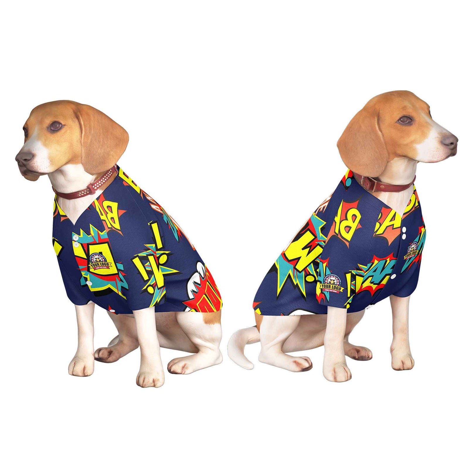 Custom White Orange Graffiti Pattern Dog Jersey