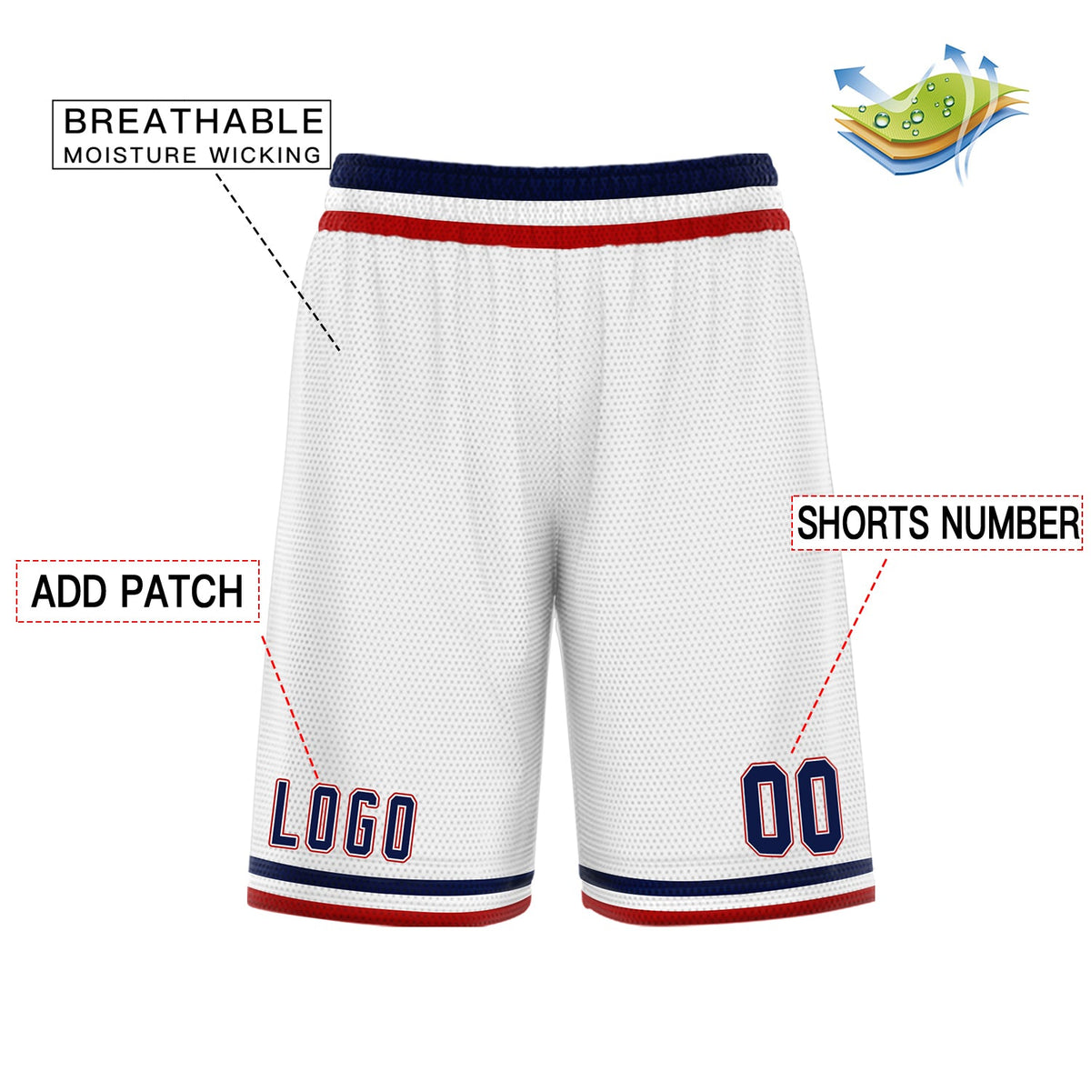 KXKSHOP Custom Basketball Shorts | Print & Embroidered