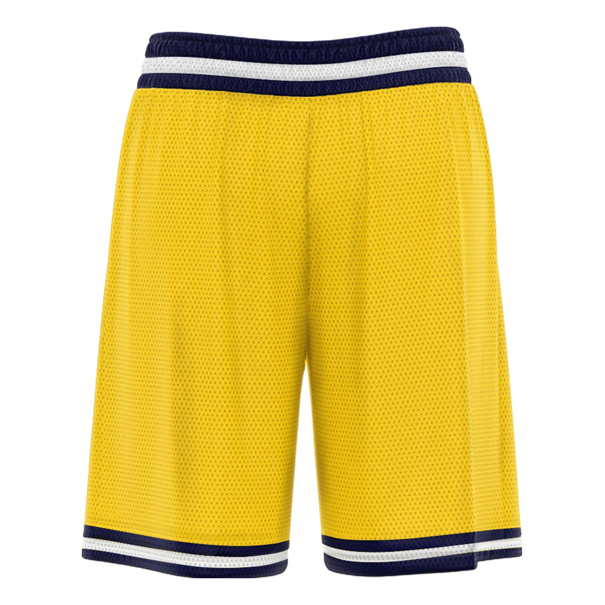Custom Yellow Black Athletic Basketball Shorts