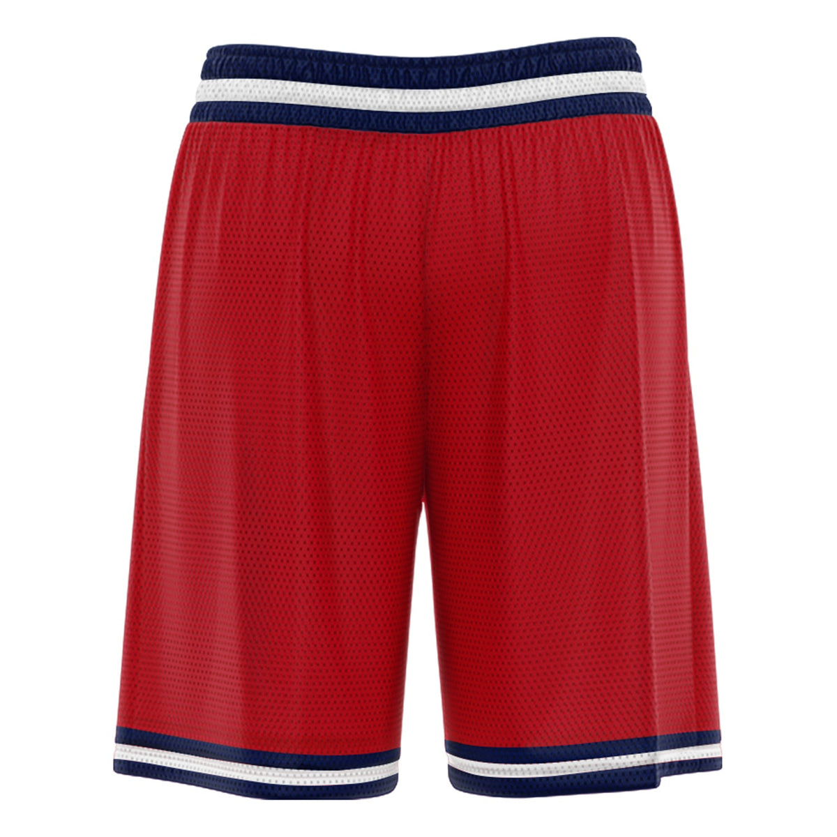 Custom Red Navy White Basketball Shorts