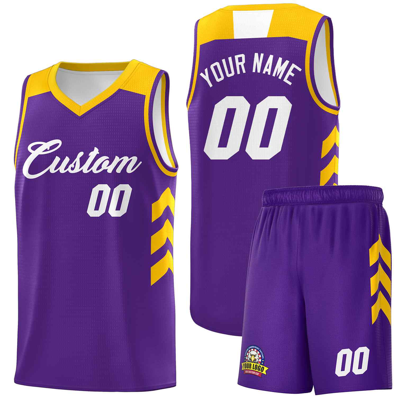 Custom Purple White Classic Sets Sports Uniform Basketball Jersey