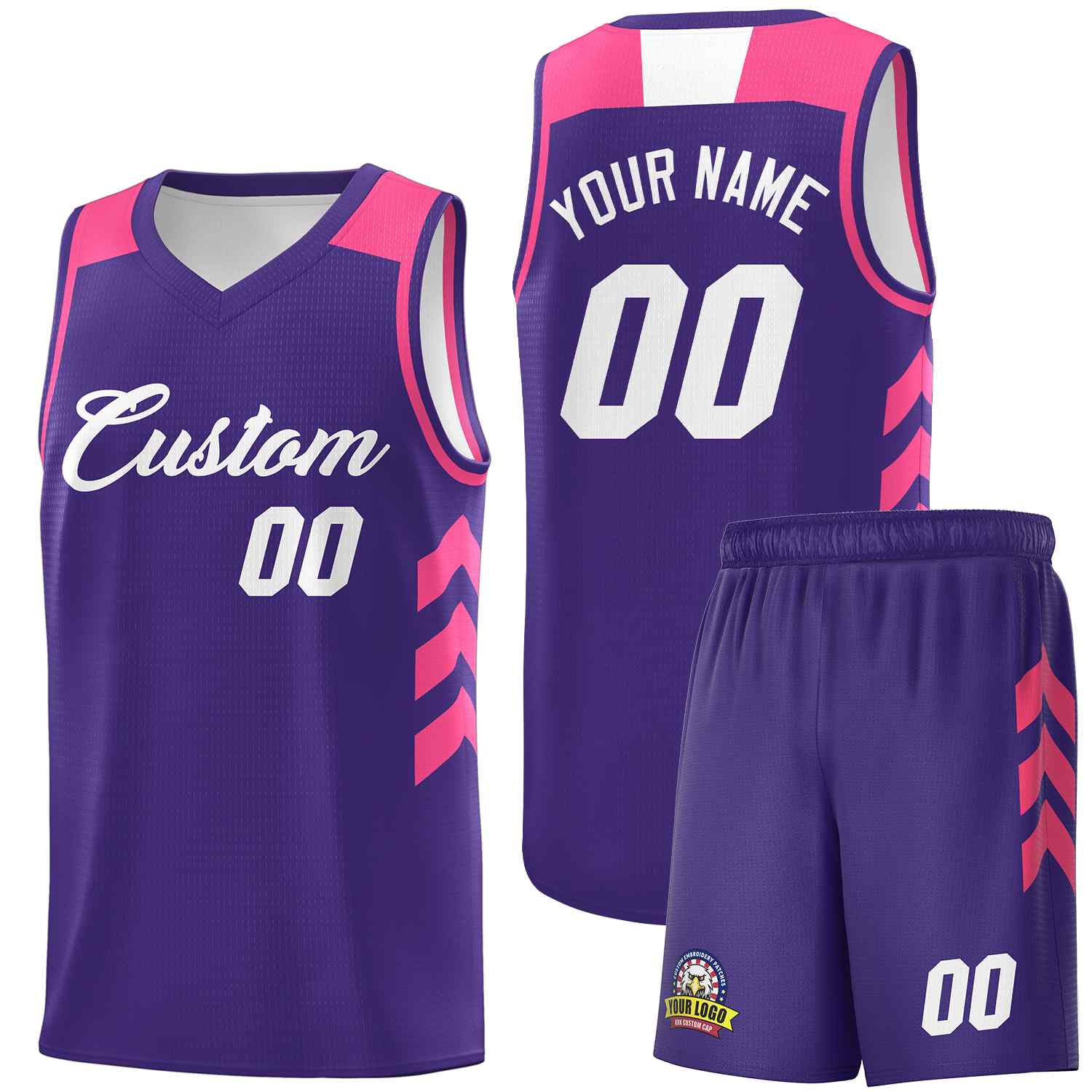 Custom Purple White Classic Sets Sports Uniform Basketball Jersey