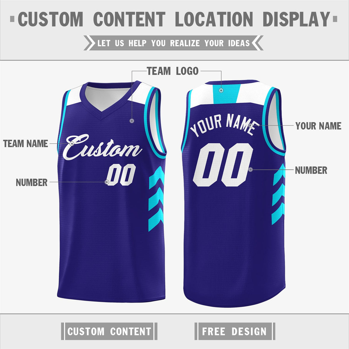 Custom Purple White Classic Tops Mesh Sport Basketball Jersey