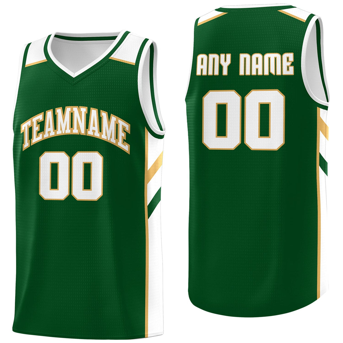 Custom Green White Classic Tops Men/Boy Athletic Basketball Jersey