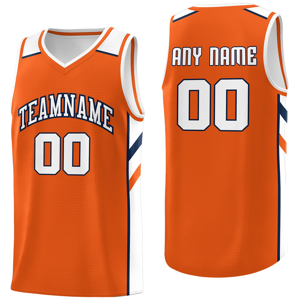 Custom Orange White Classic Tops Men/Boy Athletic Basketball Jersey