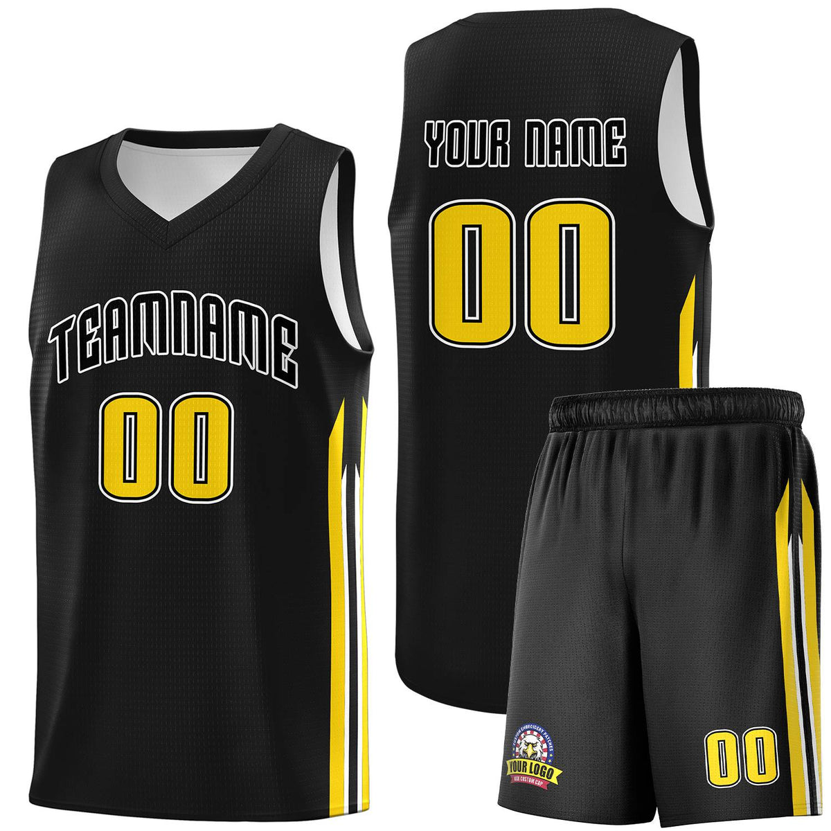 Custom Black White Classic Sets Sports Uniform Basketball Jersey