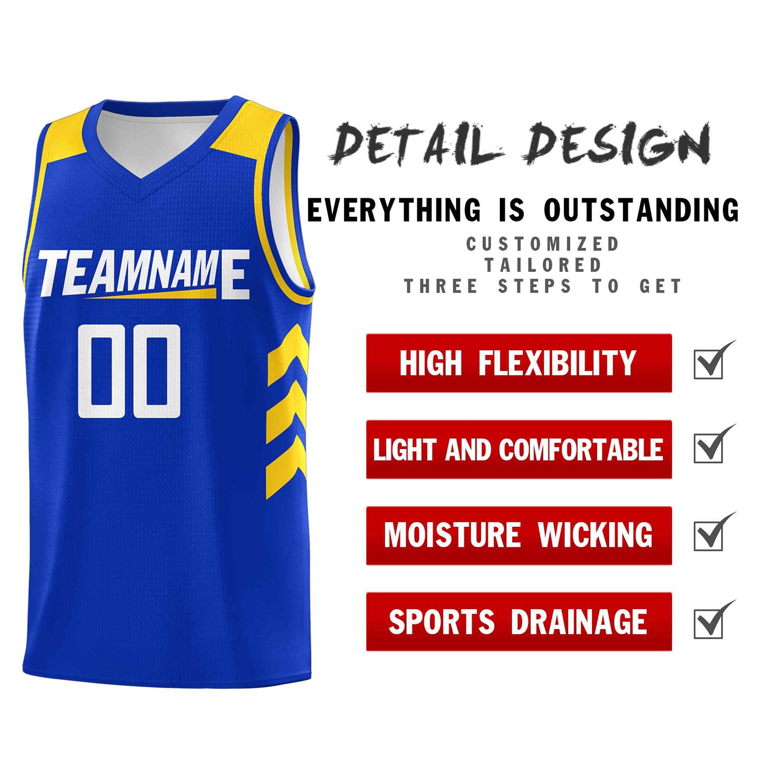 Custom Royal White Classic Sets Sports Uniform Basketball Jersey