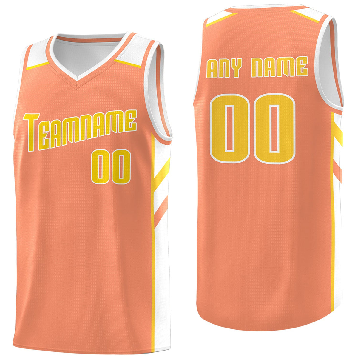 Custom Orange Yellow Classic Tops Men/Boy Athletic Basketball Jersey