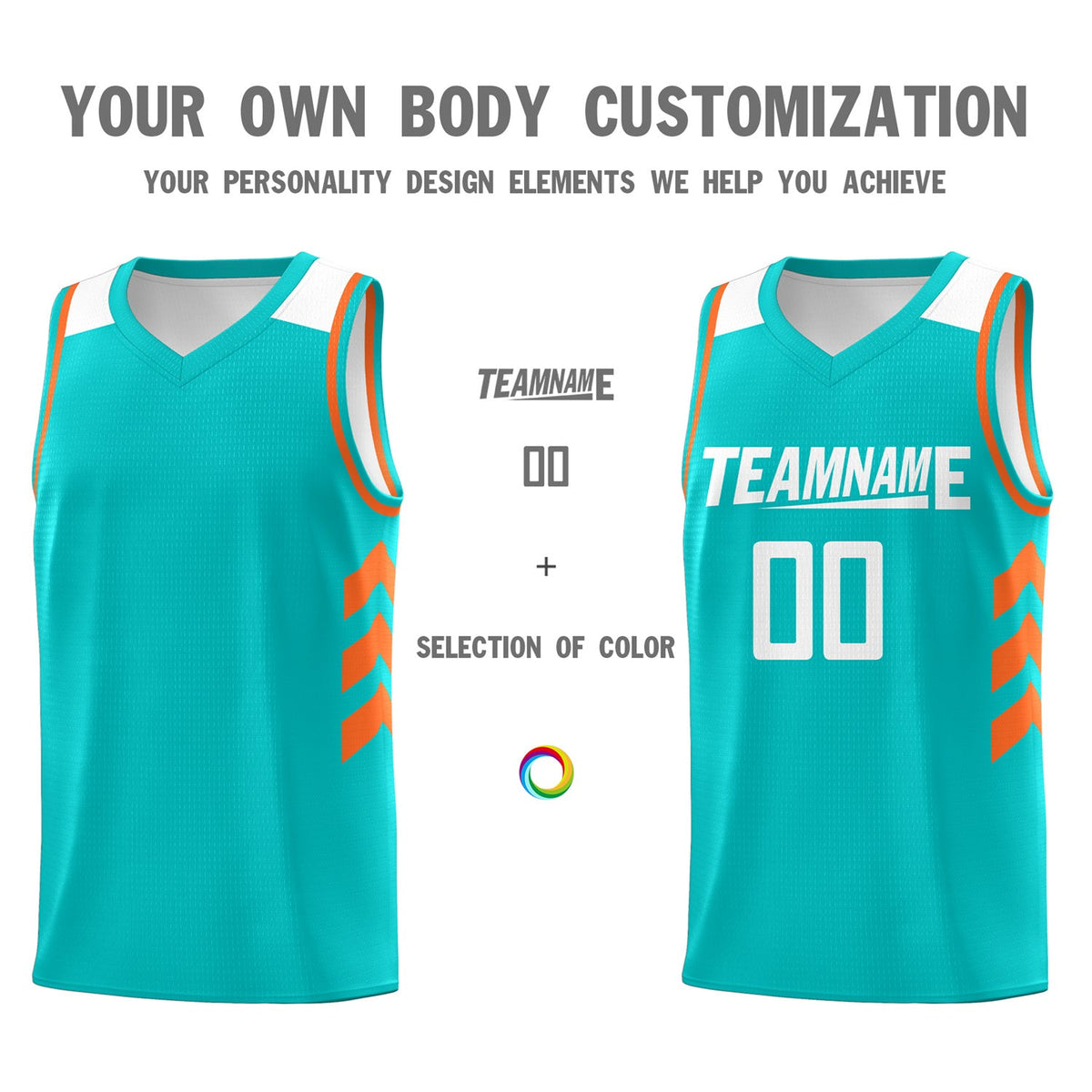 Custom Light Green White-Orange Classic Tops Men Casual Basketball Jersey