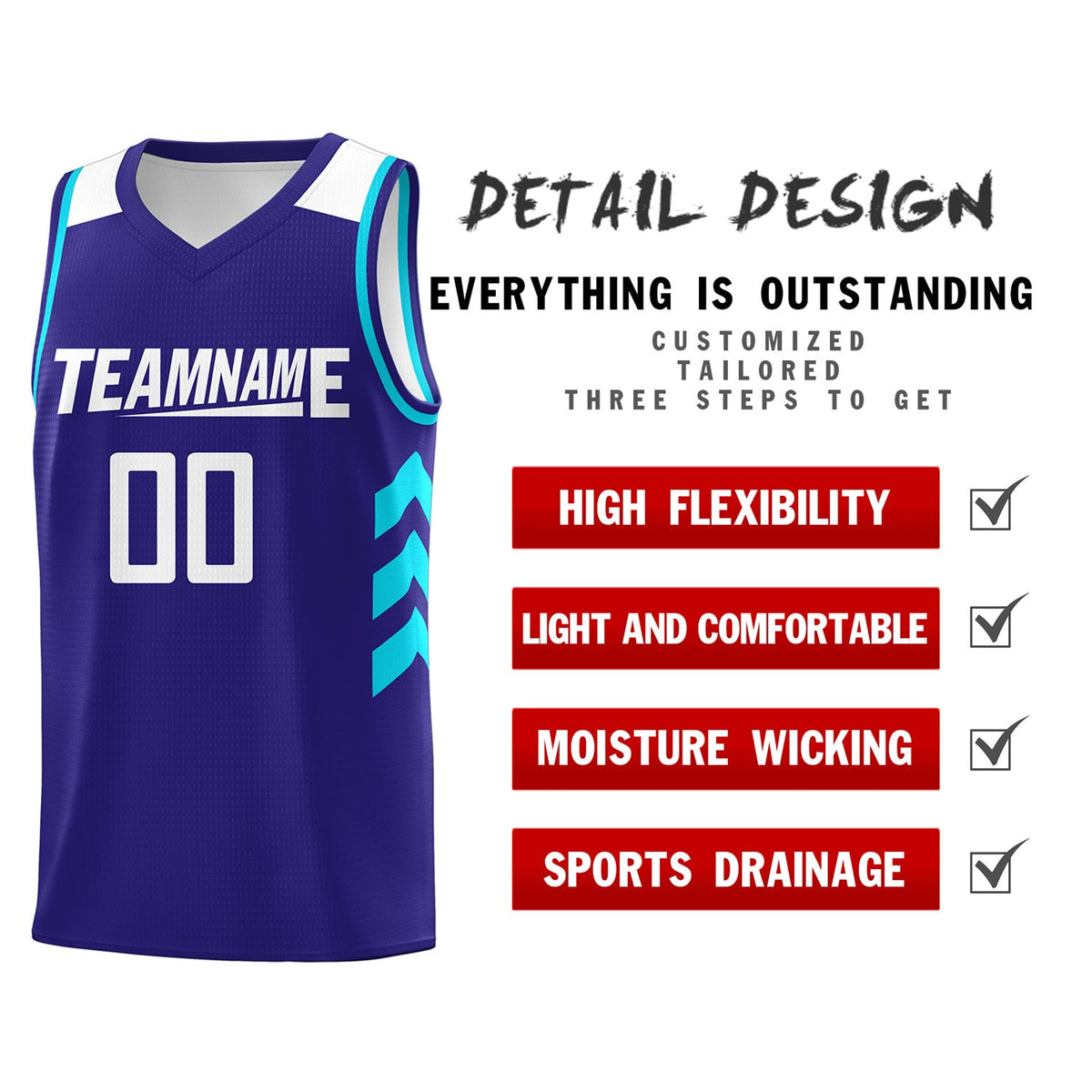 Custom Purple White-Blue Classic Tops Men Casual Basketball Jersey