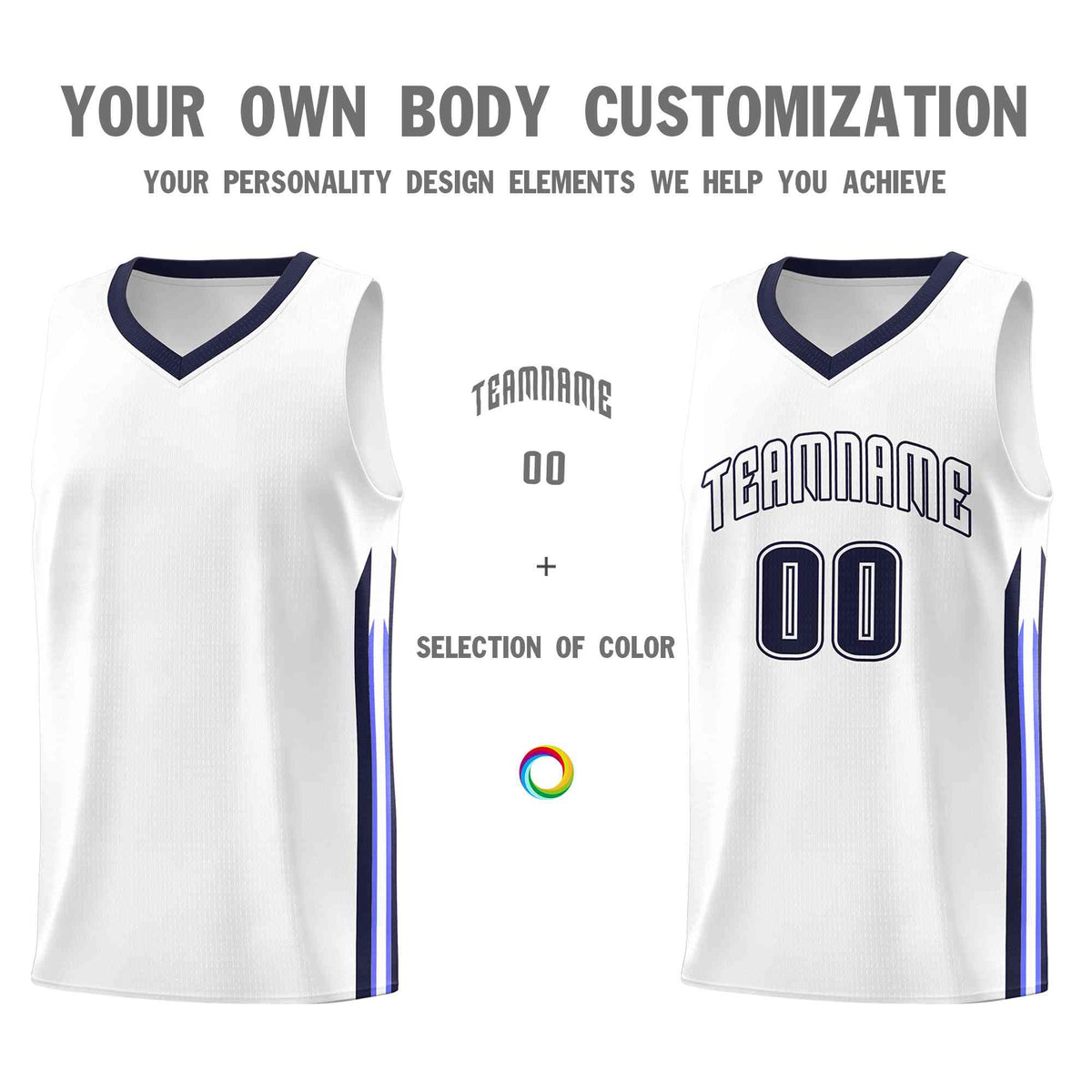 Custom White Navy-Classic Tops Mesh Sport Basketball Jersey