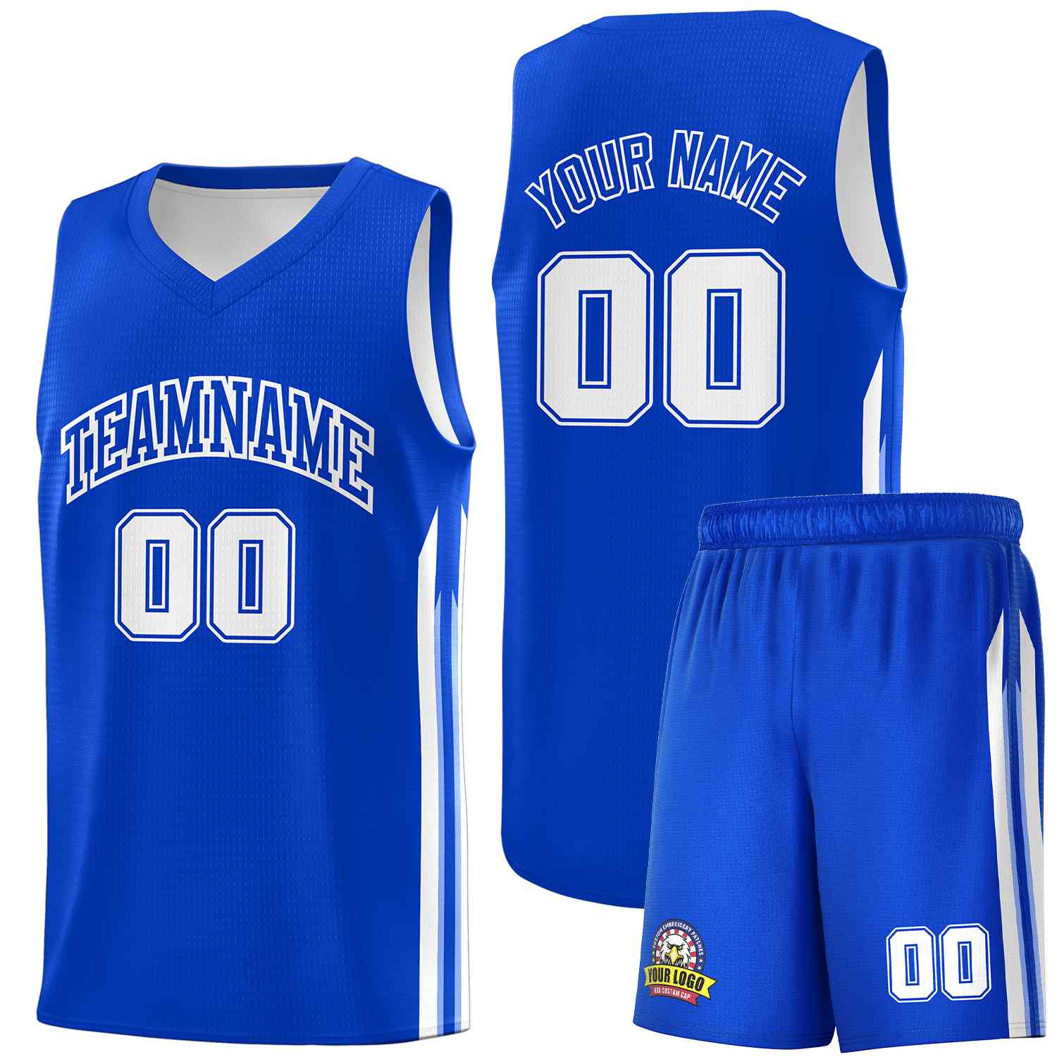 Custom Royal White Classic Sets Sports Uniform Basketball Jersey