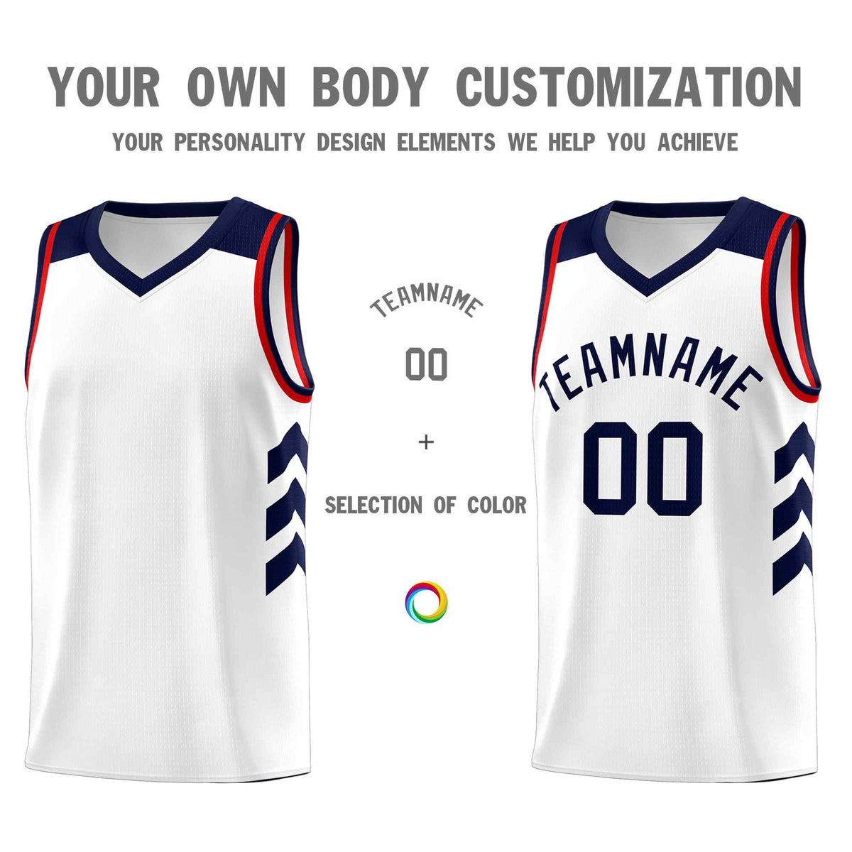 Custom White Navy Classic Sets Sports Uniform Basketball Jersey