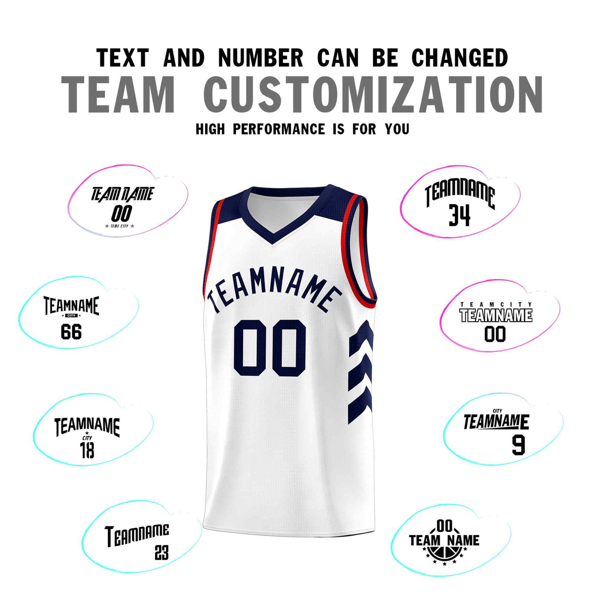 Custom White Navy Classic Sets Sports Uniform Basketball Jersey
