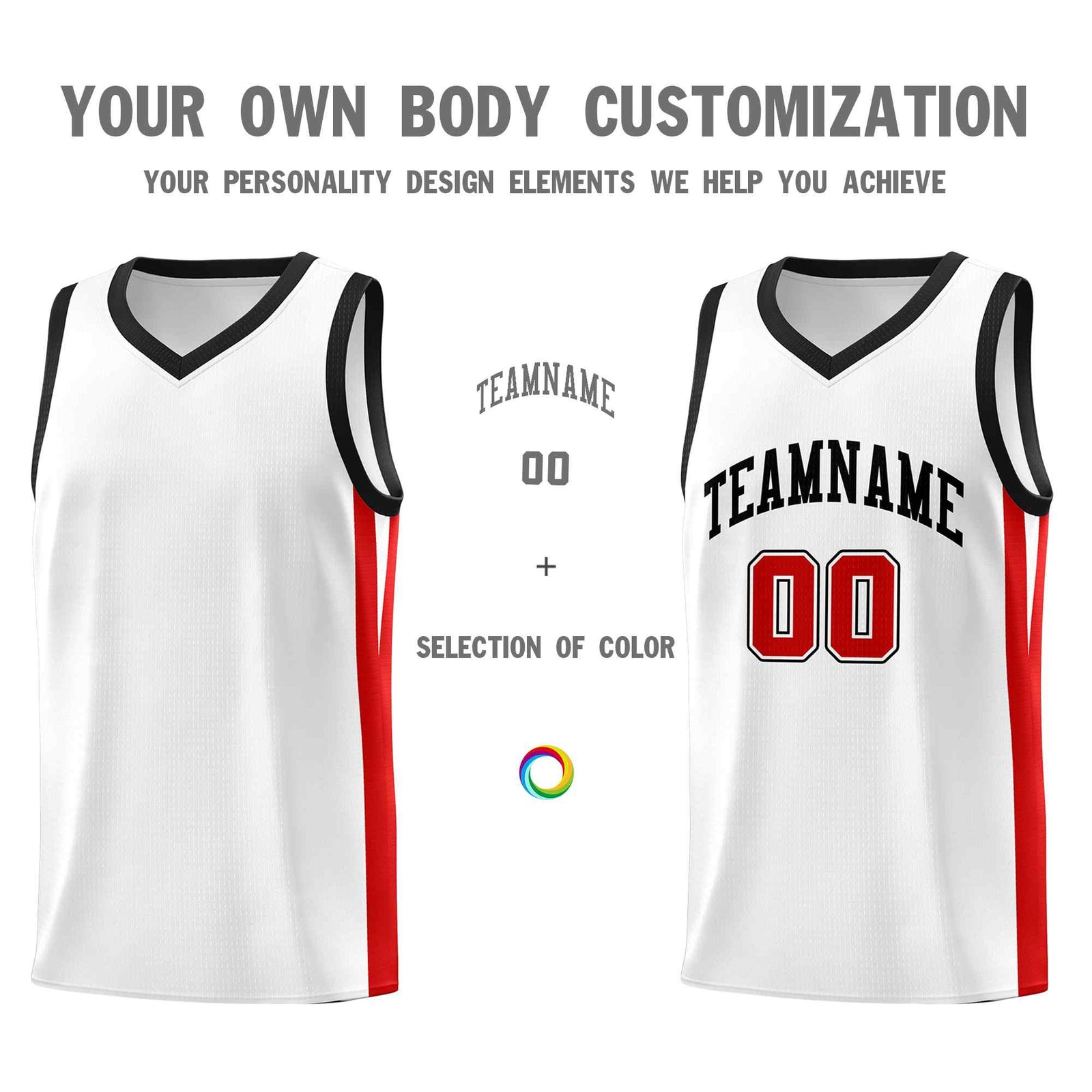 Custom White Black Classic Sets Sports Uniform Basketball Jersey