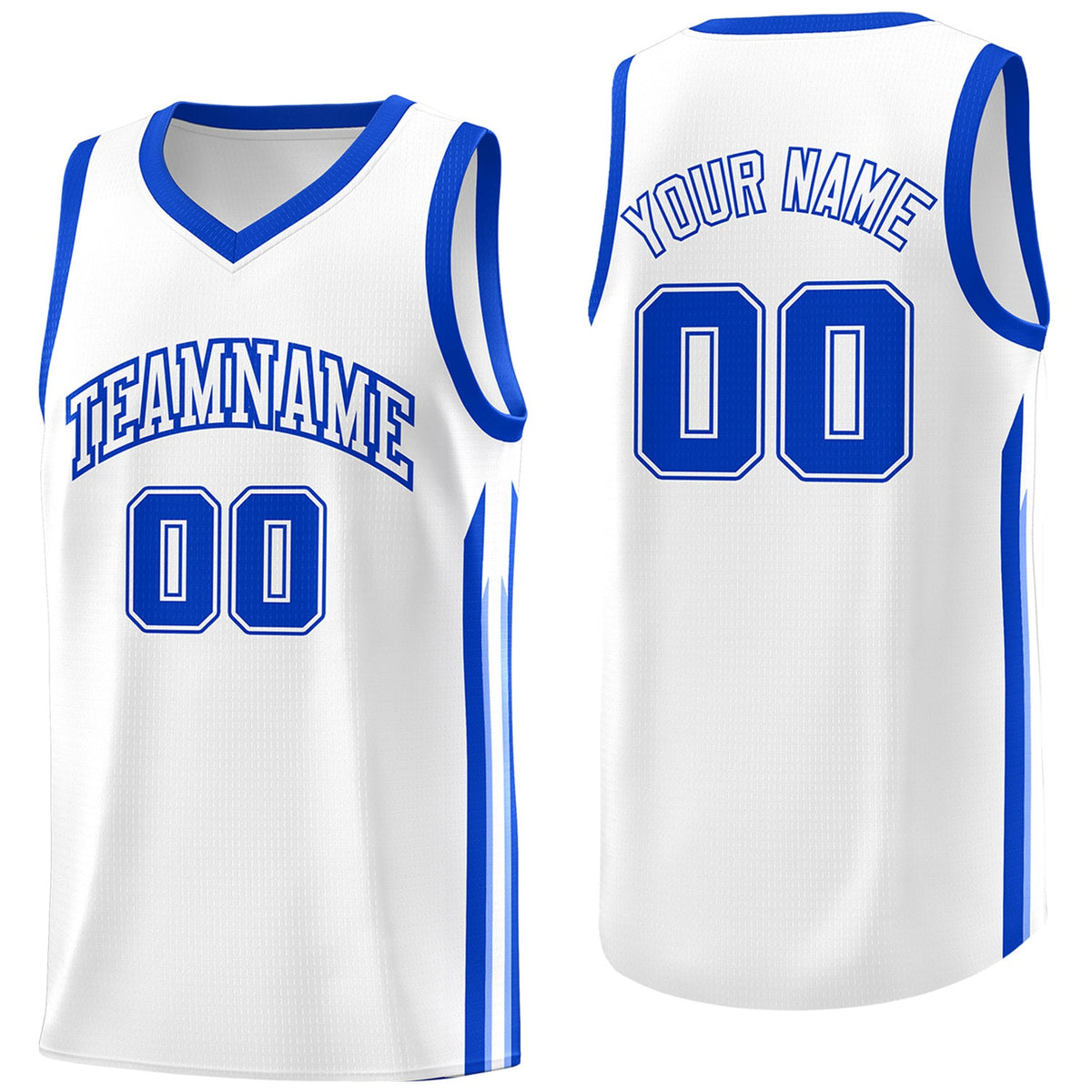 Custom White Royal Classic Tops Fashion Sportwear Basketball Jersey