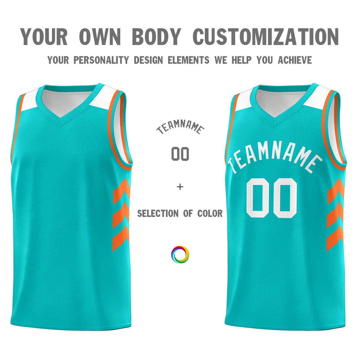Custom Light Green White-Orange Classic Tops Fashion Sportwear Basketball Jersey