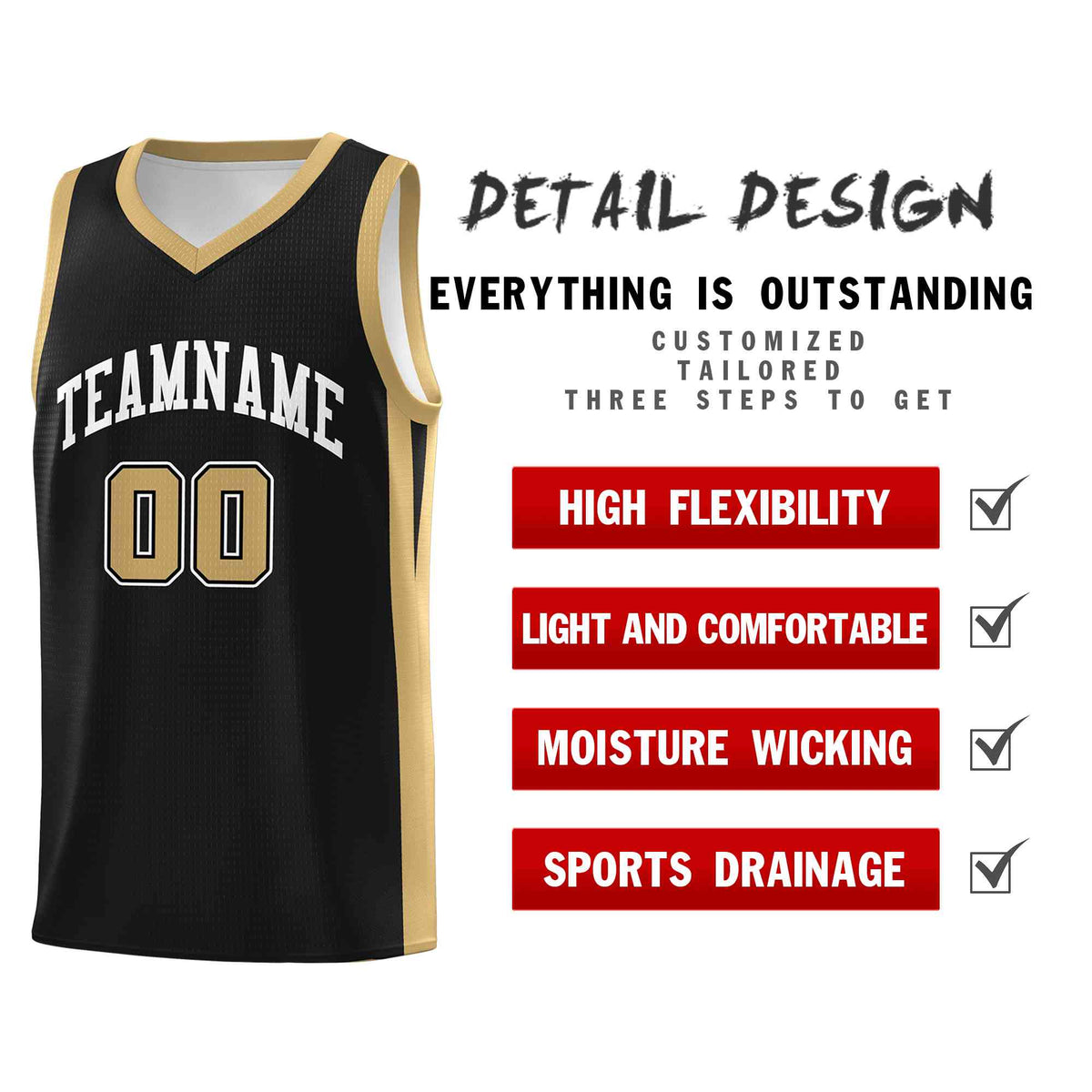 Custom Black White Classic Tops Mesh Sport Basketball Jersey