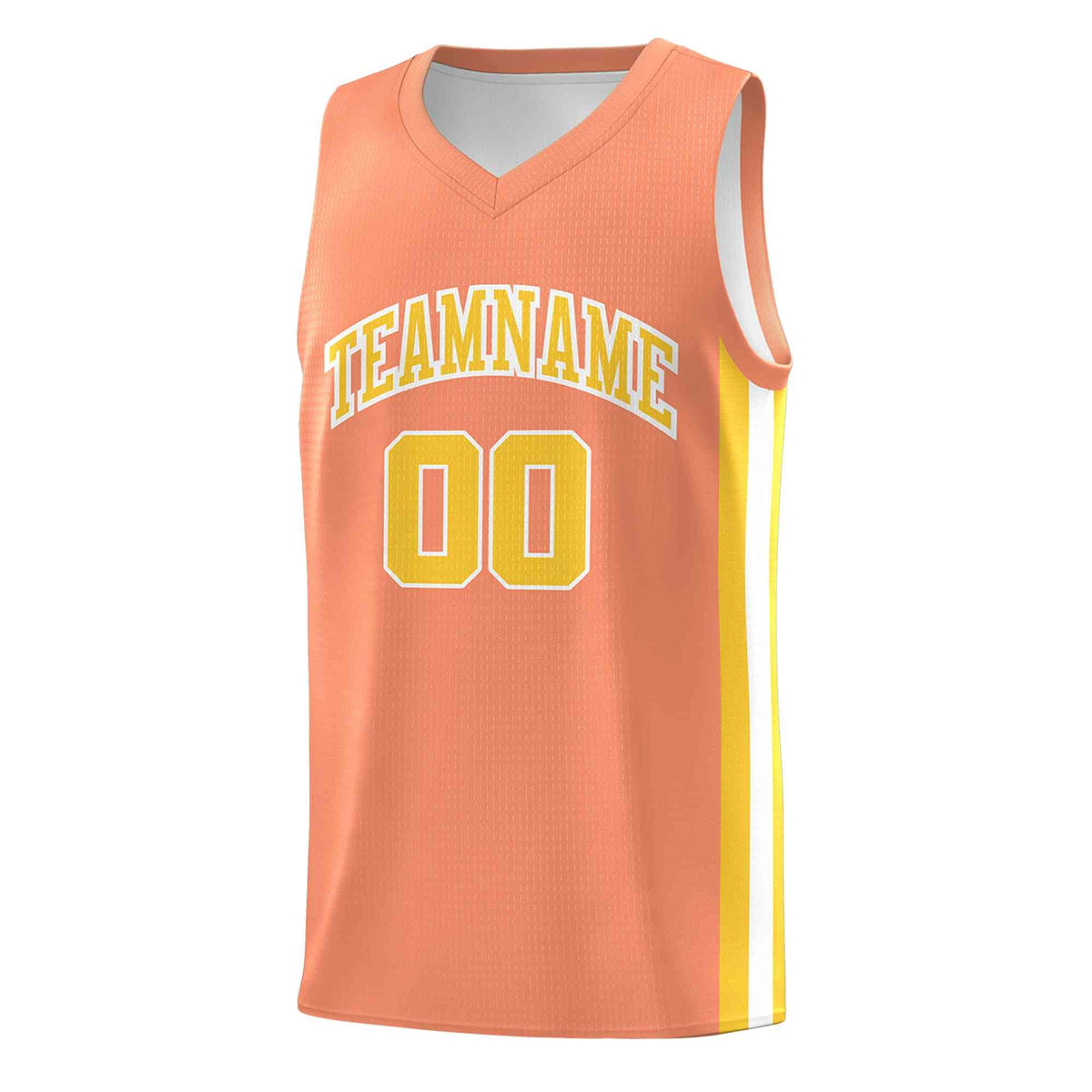 Custom Orange Yellow-White Classic Tops Mesh Sport Basketball Jersey