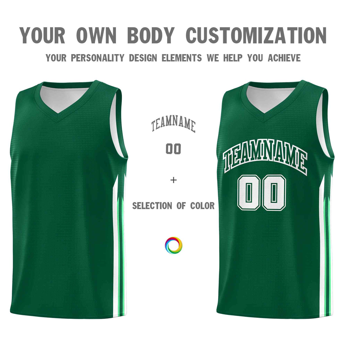 Custom Green White-Classic Tops Mesh Sport Bull Basketball Jersey