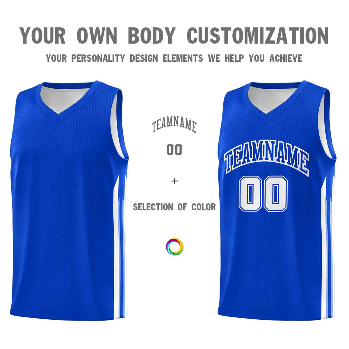 Custom Royal White-Classic Tops Mesh Sport Bull Basketball Jersey