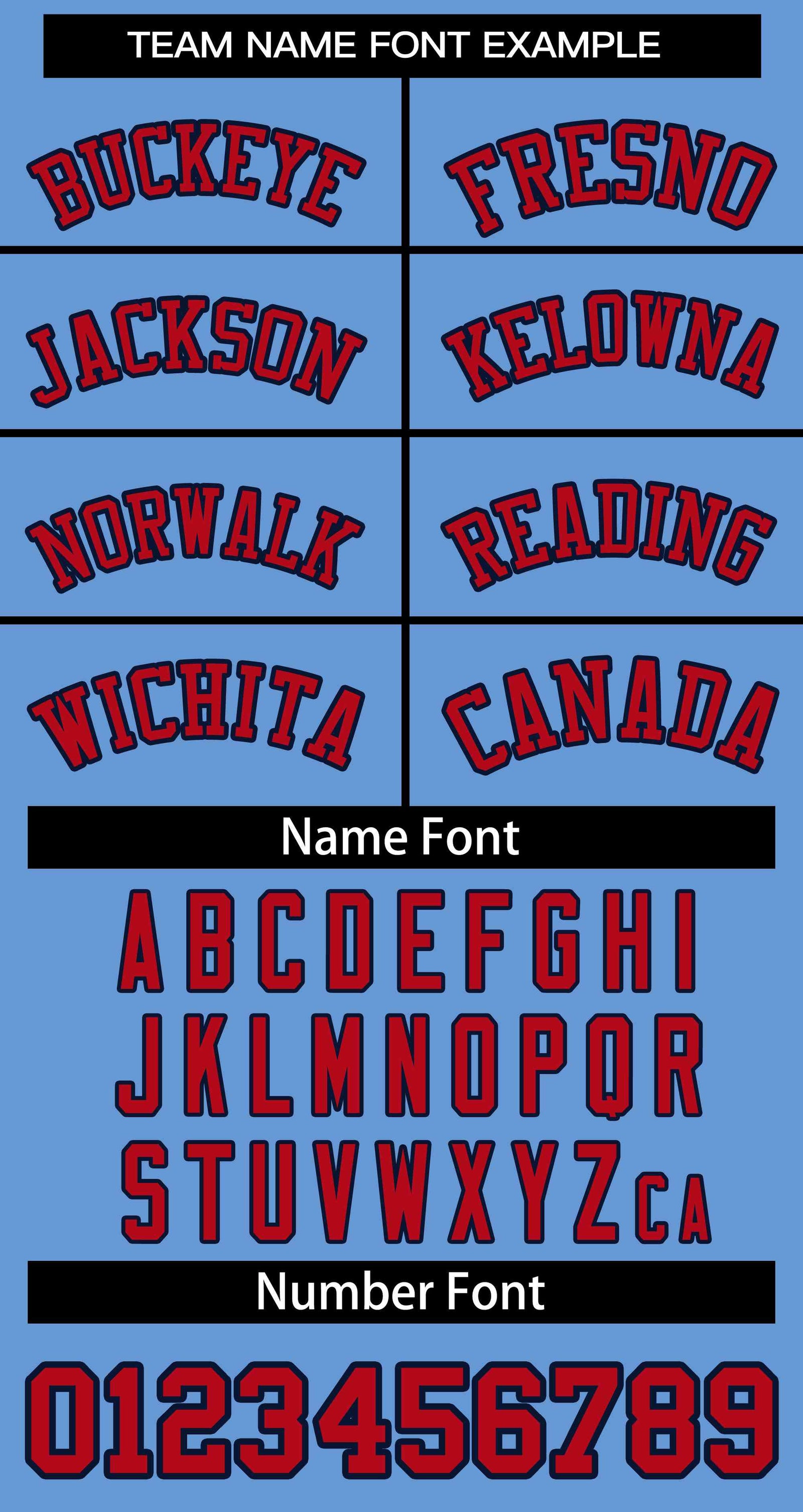 Custom Light Blue Red-Navy Classic Style Authentic Two-Button Softball Jersey