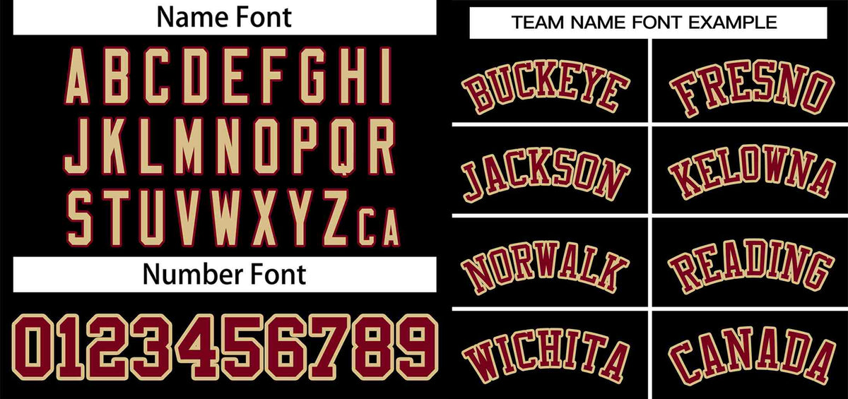 Custom Black Crimson-Old Gold Classic Style Authentic Two-Button Softball Jersey