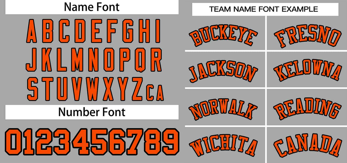 Custom Gray Orange-Black Classic Style Authentic Two-Button Softball Jersey