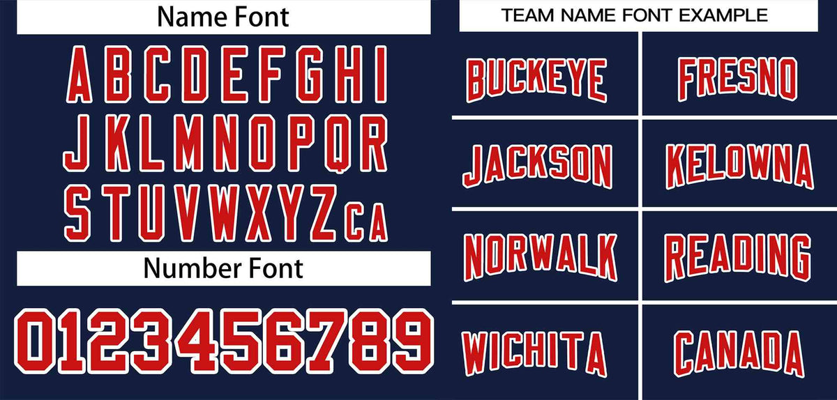 Custom Navy Red-White Classic Style Authentic Football Jersey