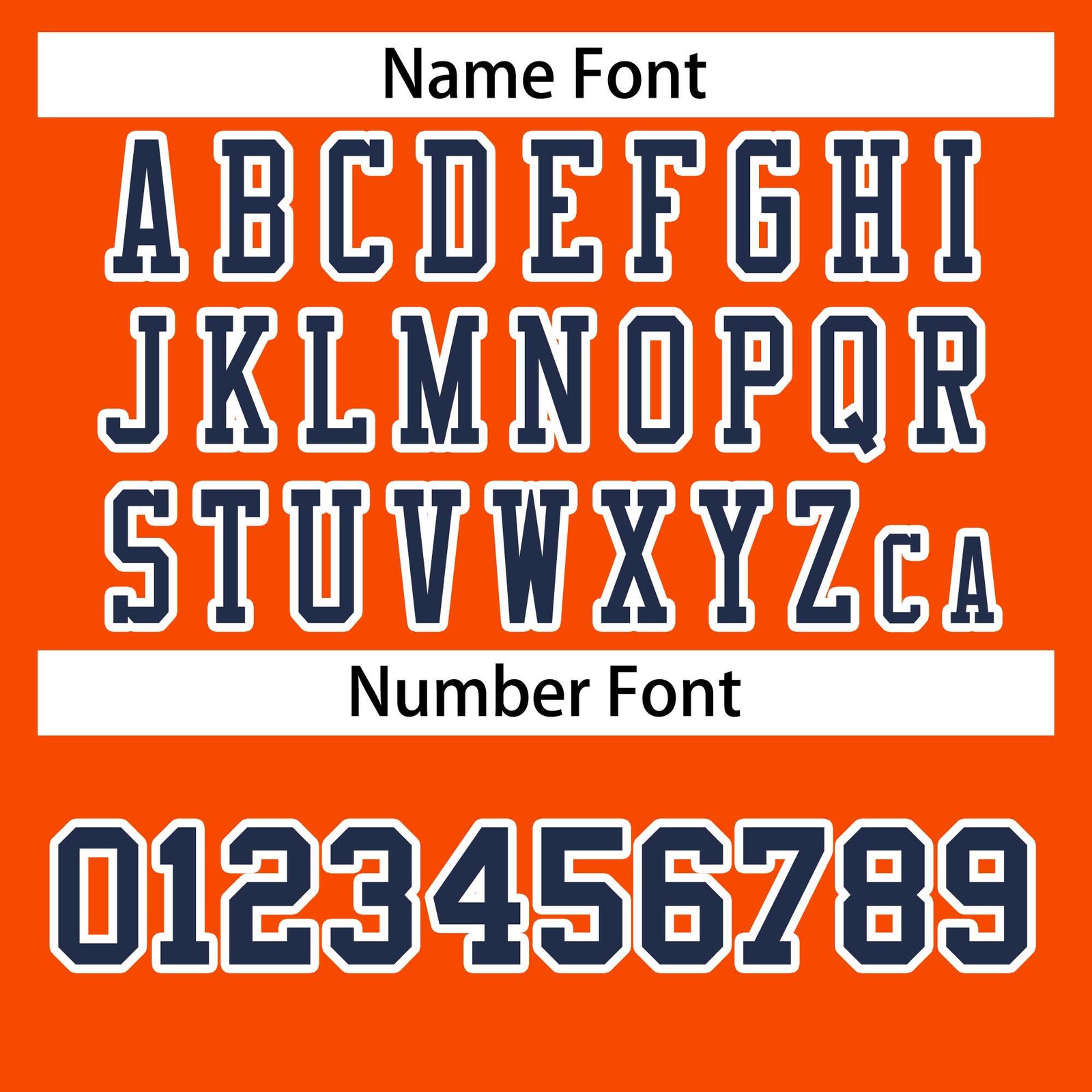 Custom Orange Navy-White Classic Style Authentic Football Jersey