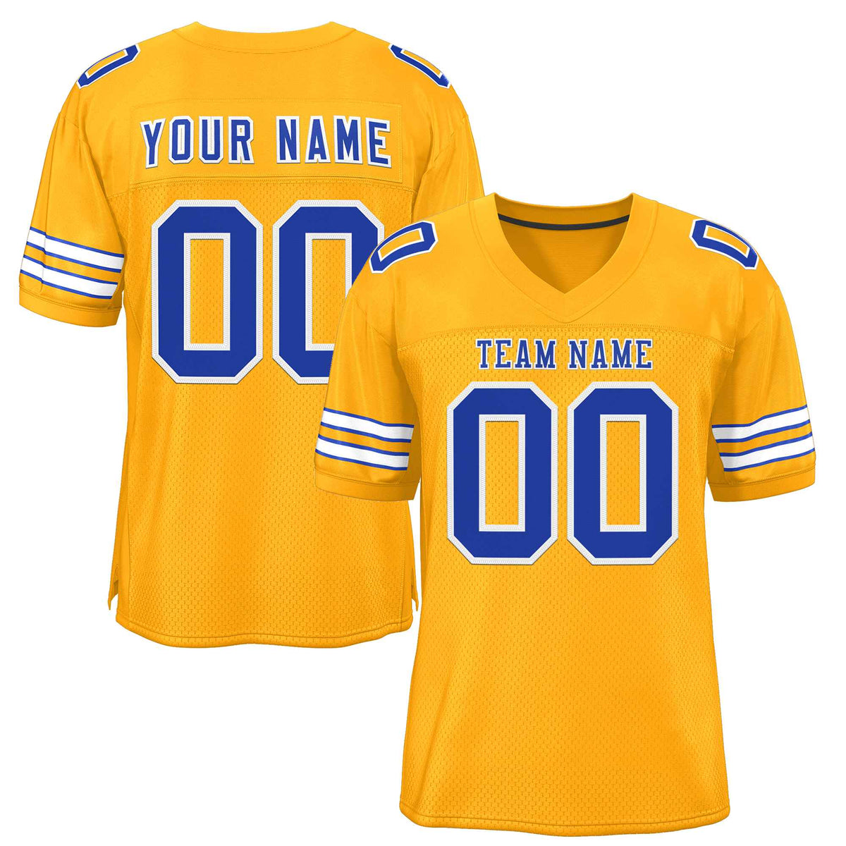 Kxkshop Gold Football Jersey | Personalized American Shirts