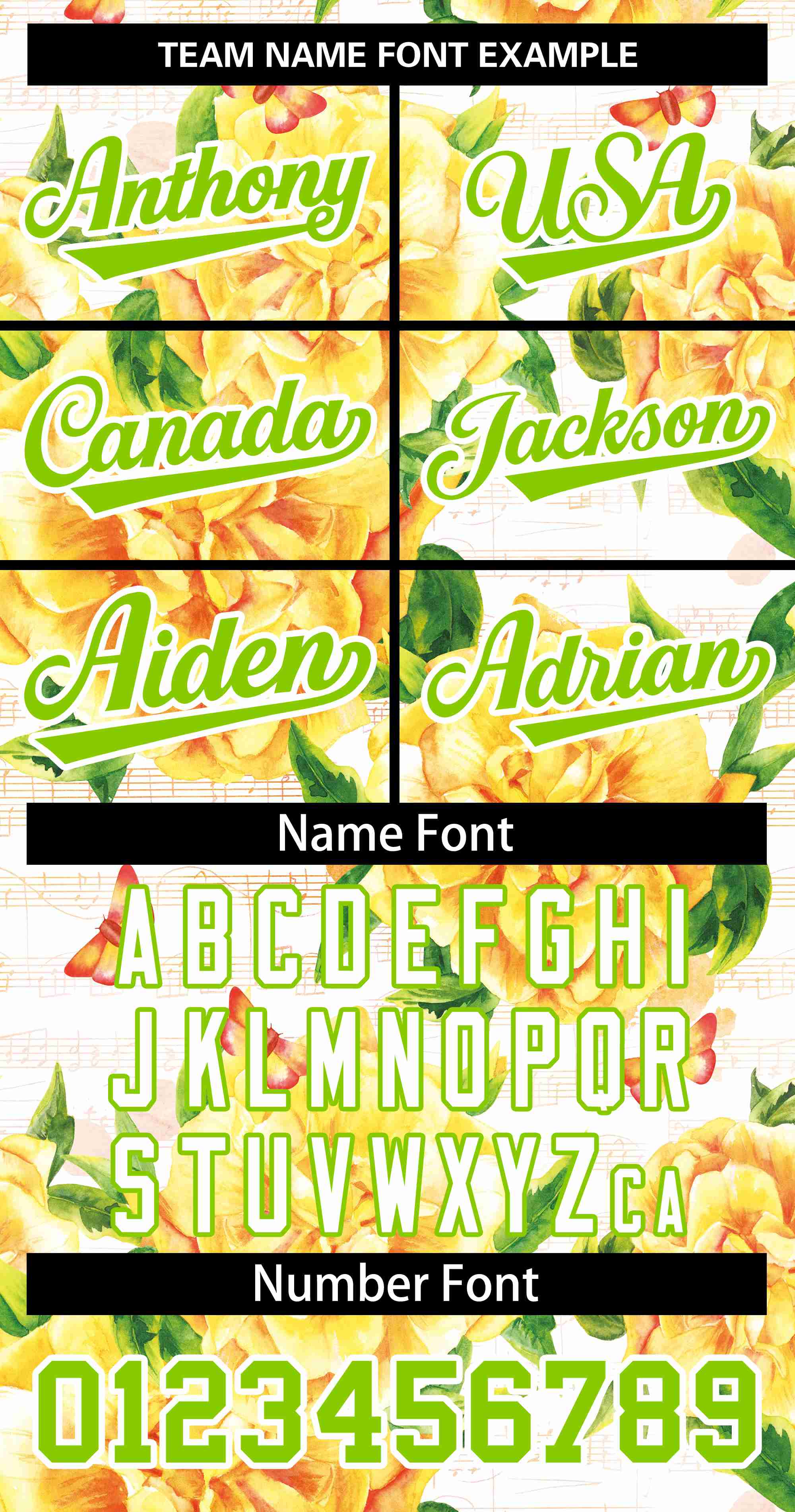 Custom Yellow Neon Green-White Graffiti Pattern Authentic Flower Baseball Jersey