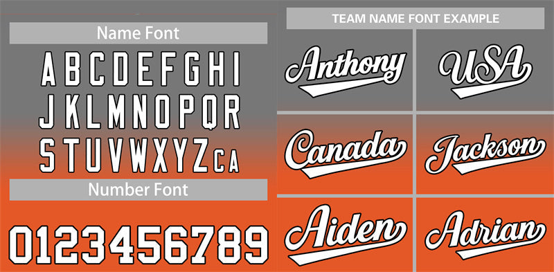 Custom Gray Orange Gradient Fashion Authentic Baseball Jersey