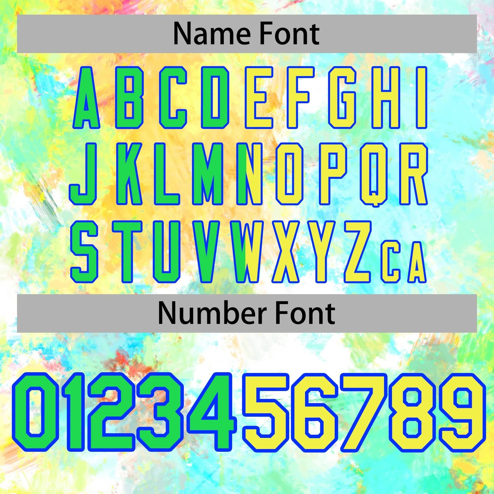 Custom Neon Green Gold-Royal Splashes Graffiti Pattern Varsity Jacket for Team