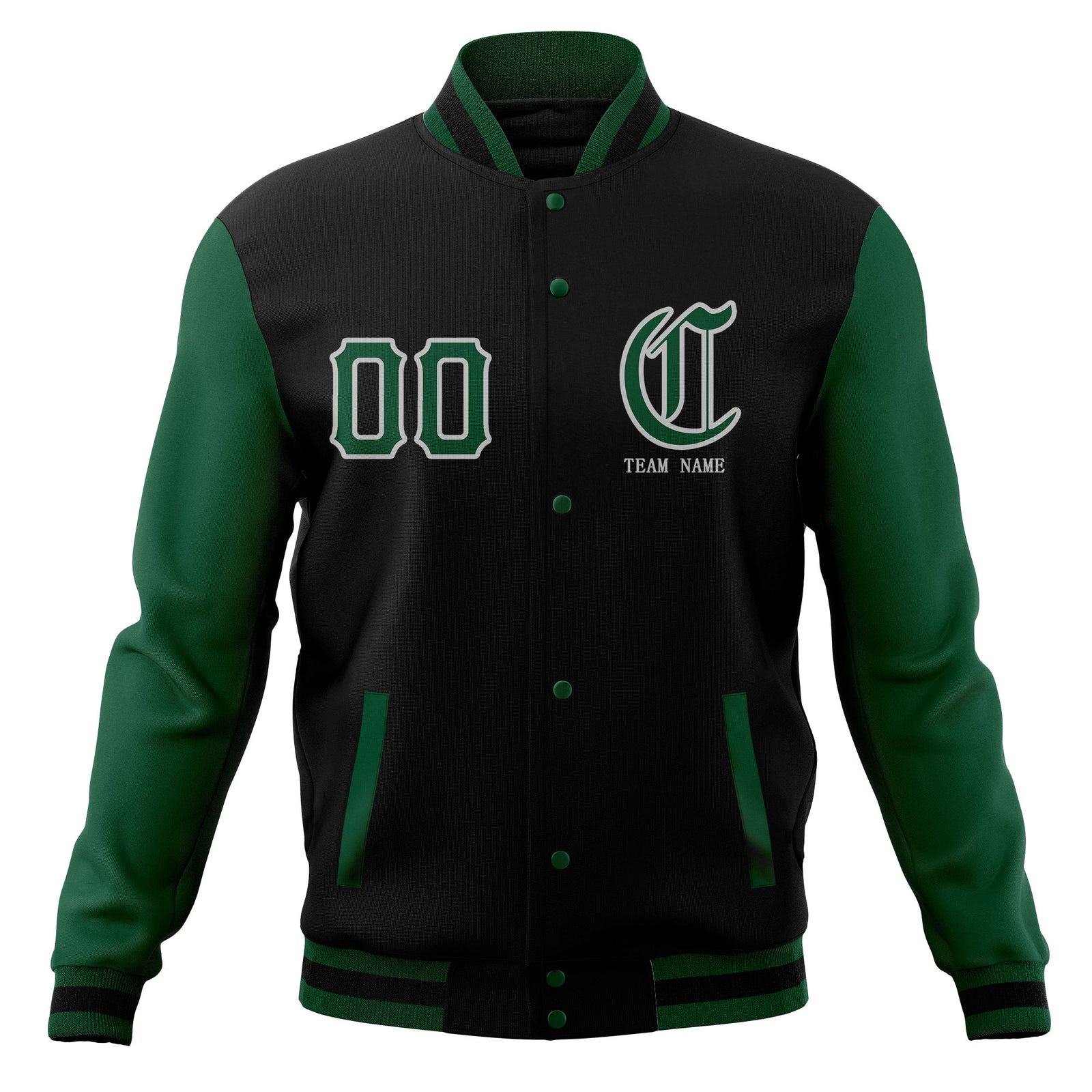 Custom Full-Snap Varsity Bomber Baseball Jackets Stitched Name Number