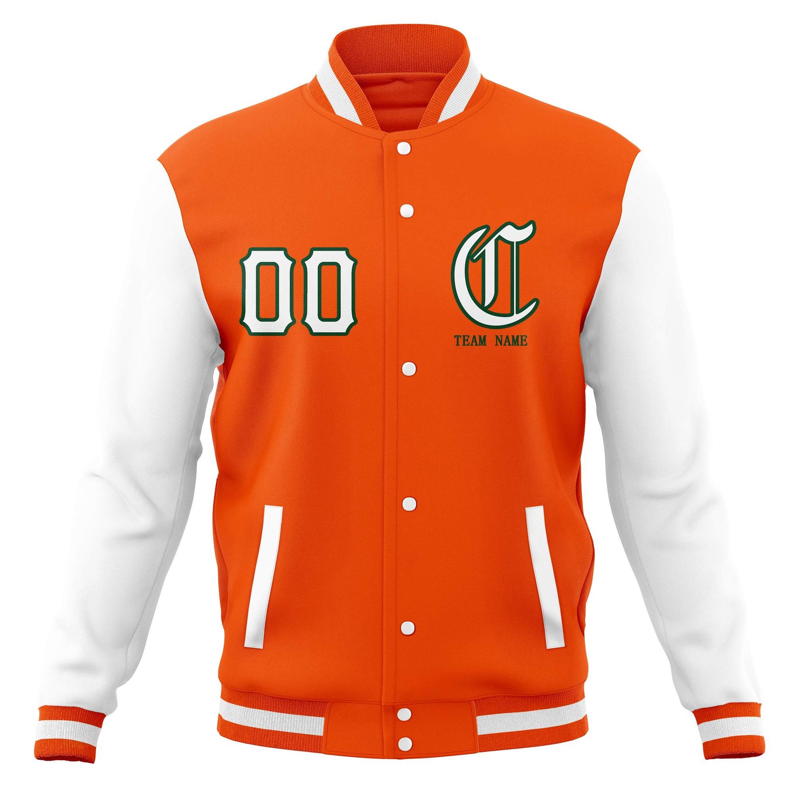 Custom Full-Snap Varsity Letterman Baseball Jackets Personalized Cotton Blend Coats
