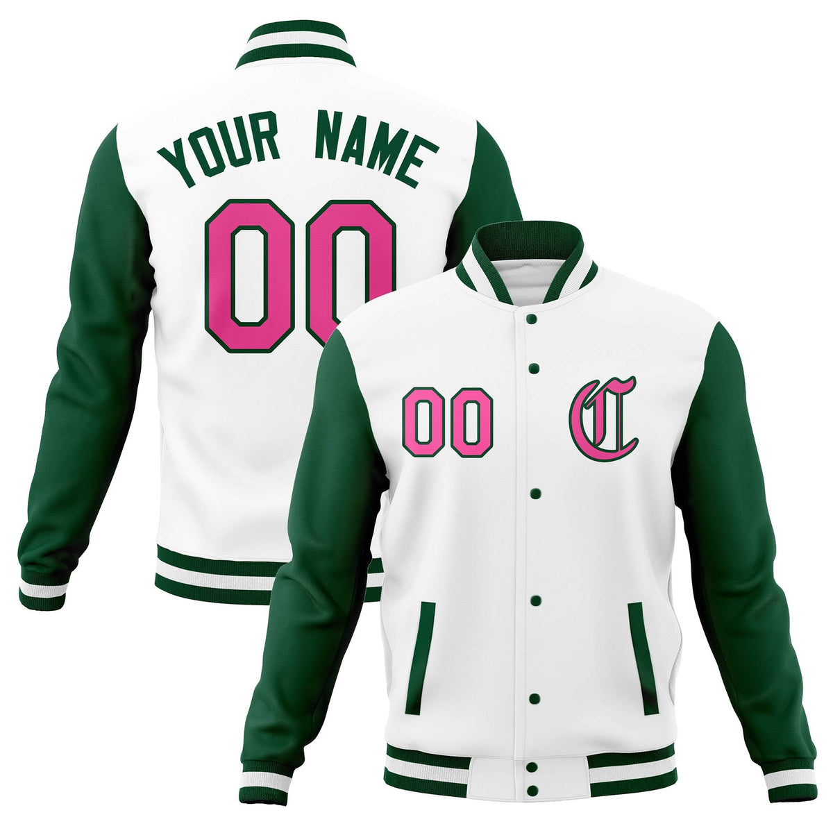 Custom Men&#39;s Full-Snap Baseball Coats Varsity Letterman Jackets