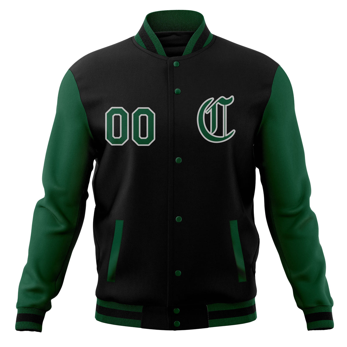 Custom Full-Snap Baseball Coats Personalized Varsity Letterman Jackets with Raglan Sleeves