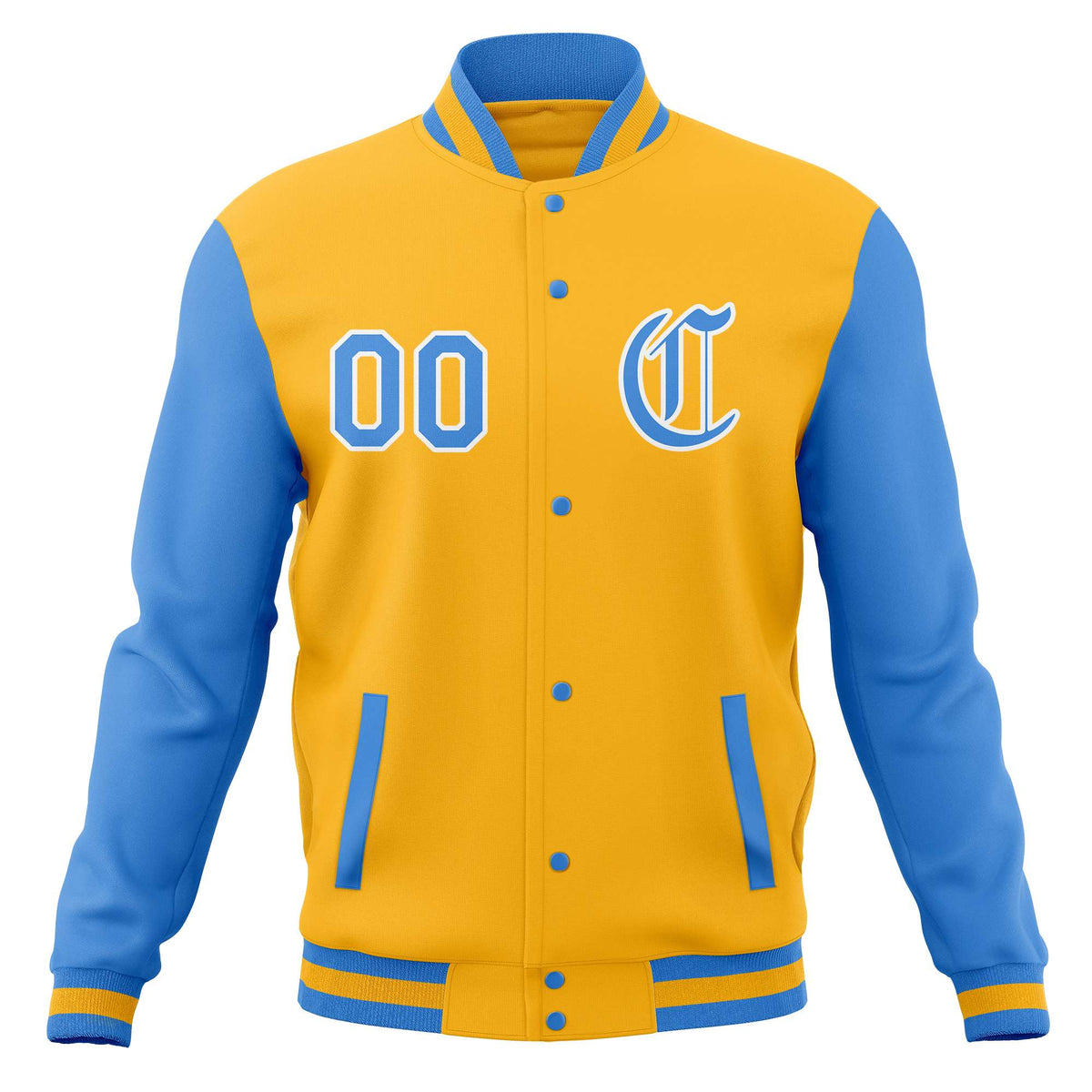 Custom Full-Snap Baseball Coats Raglan Sleeves Varsity Letterman Jackets