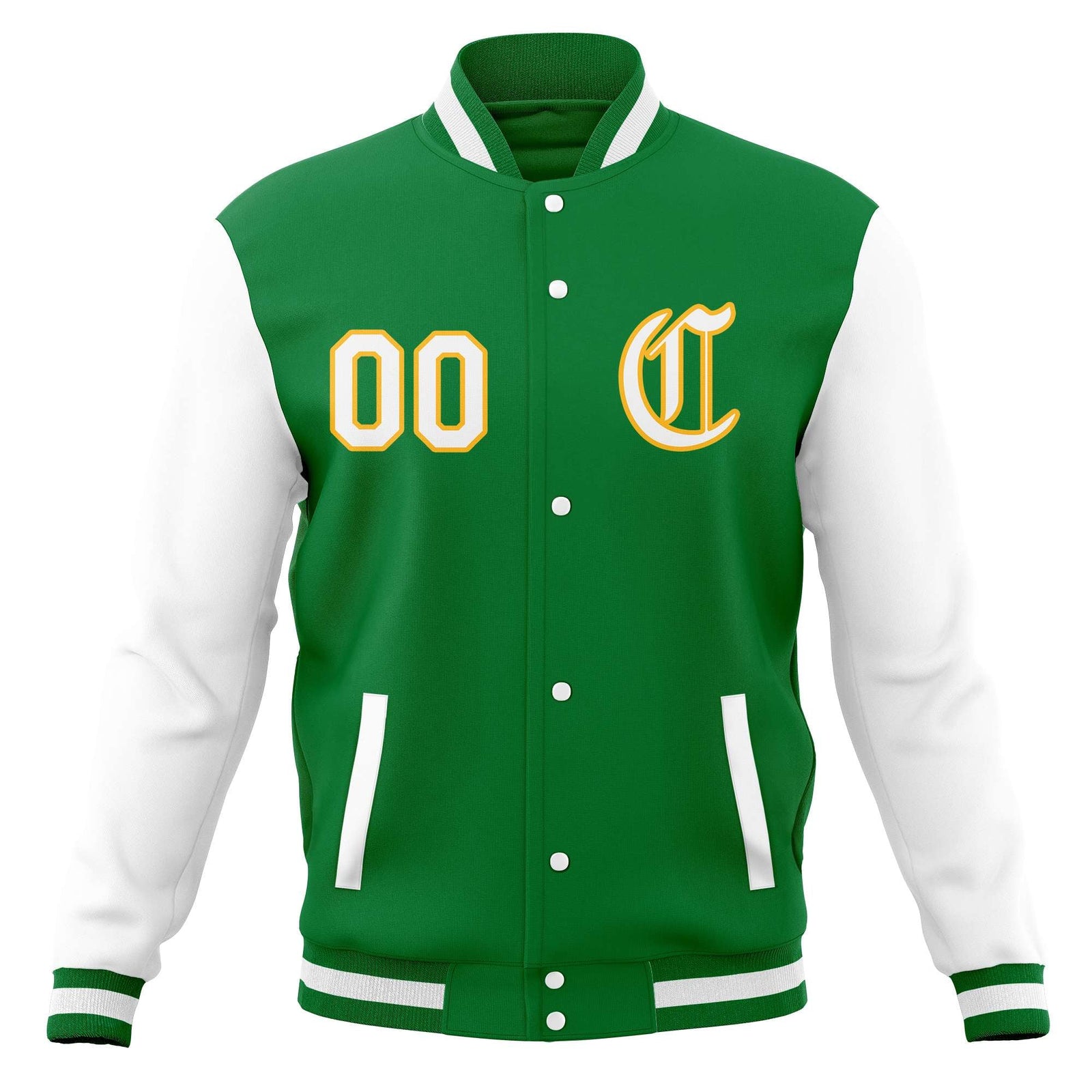 Custom Varsity Letterman Baseball Jackets Personalized Full-Snap with Raglan Sleeves