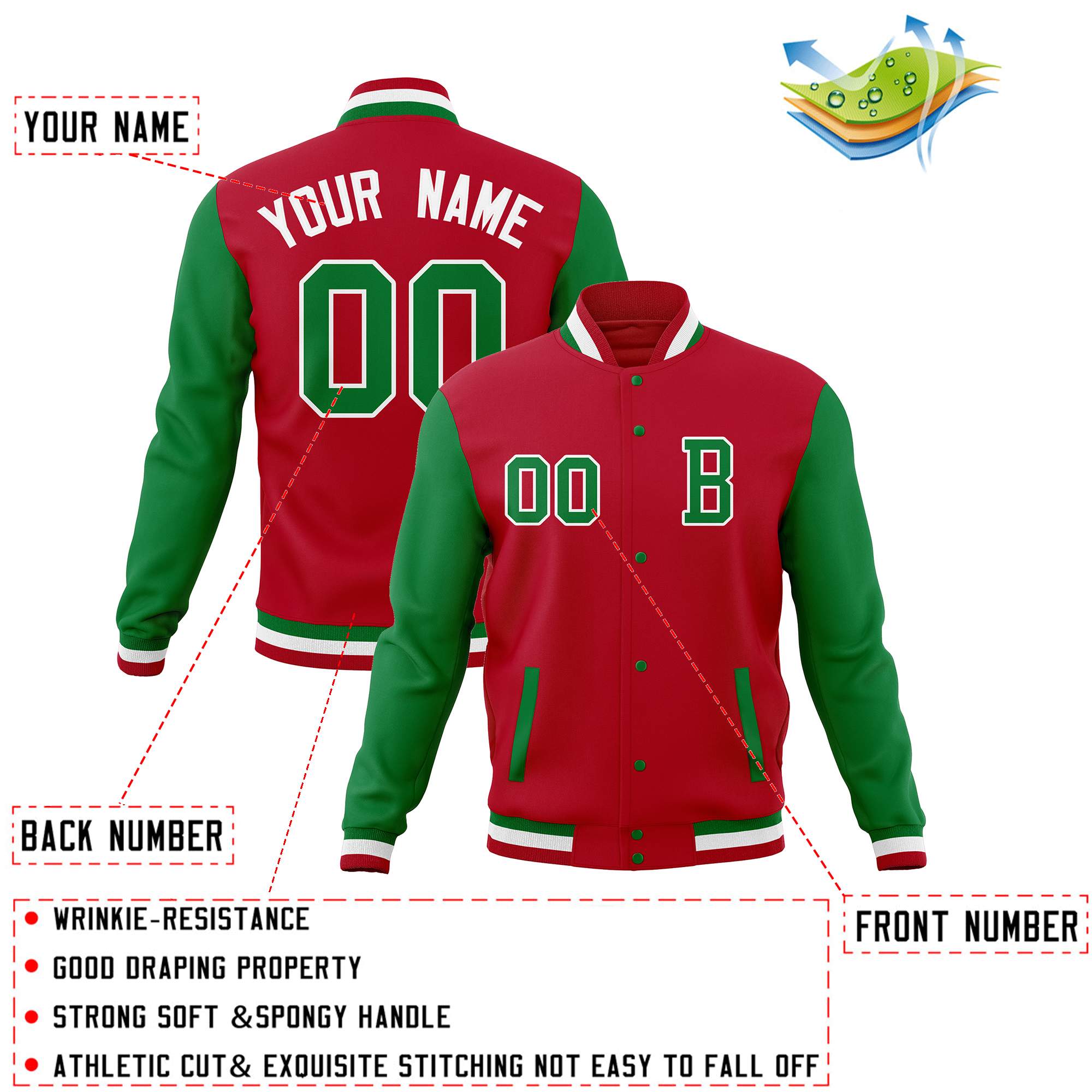 Custom Full-Snap Baseball Coats and Personalized Stitched Varsity Letterman Jackets