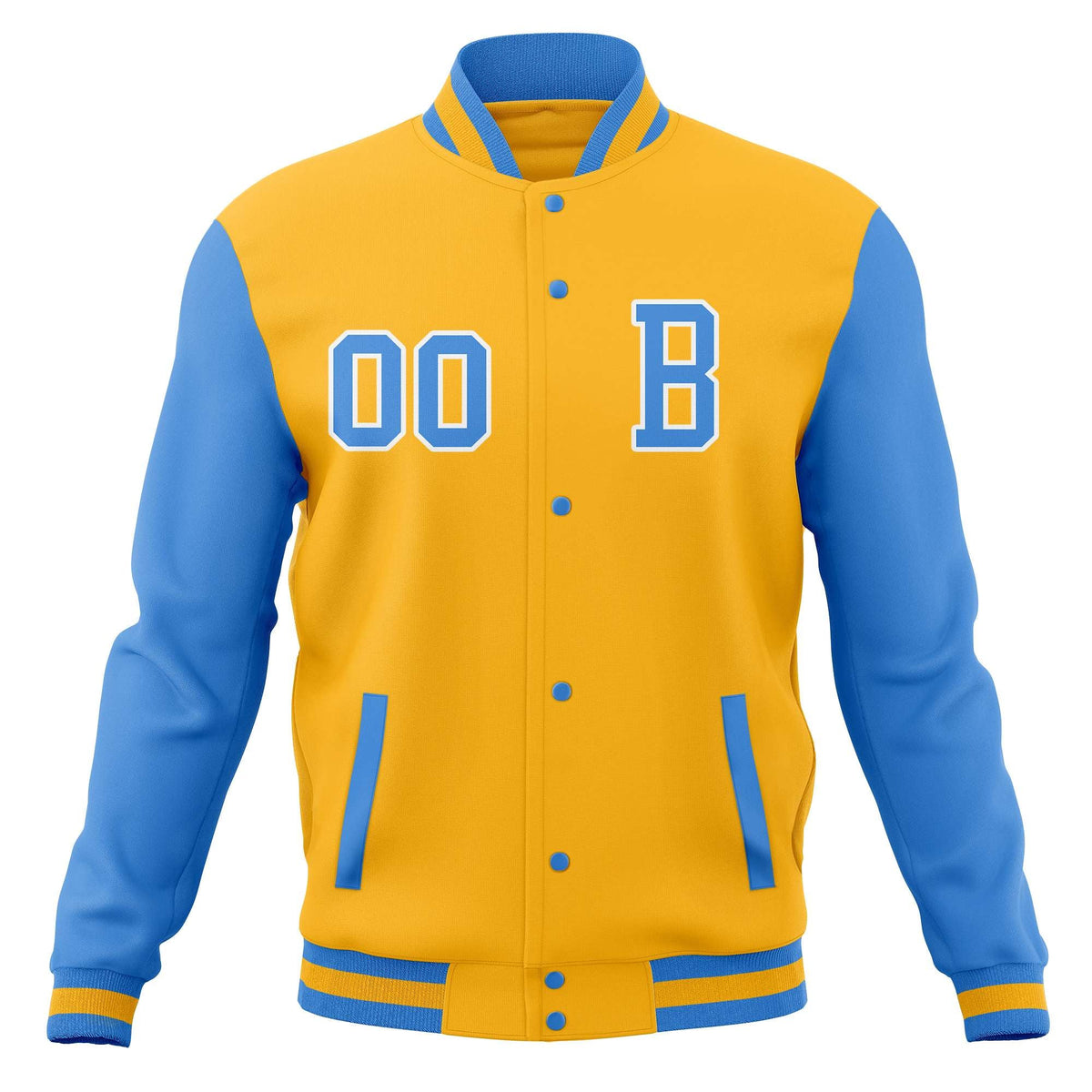 Custom Varsity Letterman Jacket Personalized Full-Snap Stitched Baseball Coats