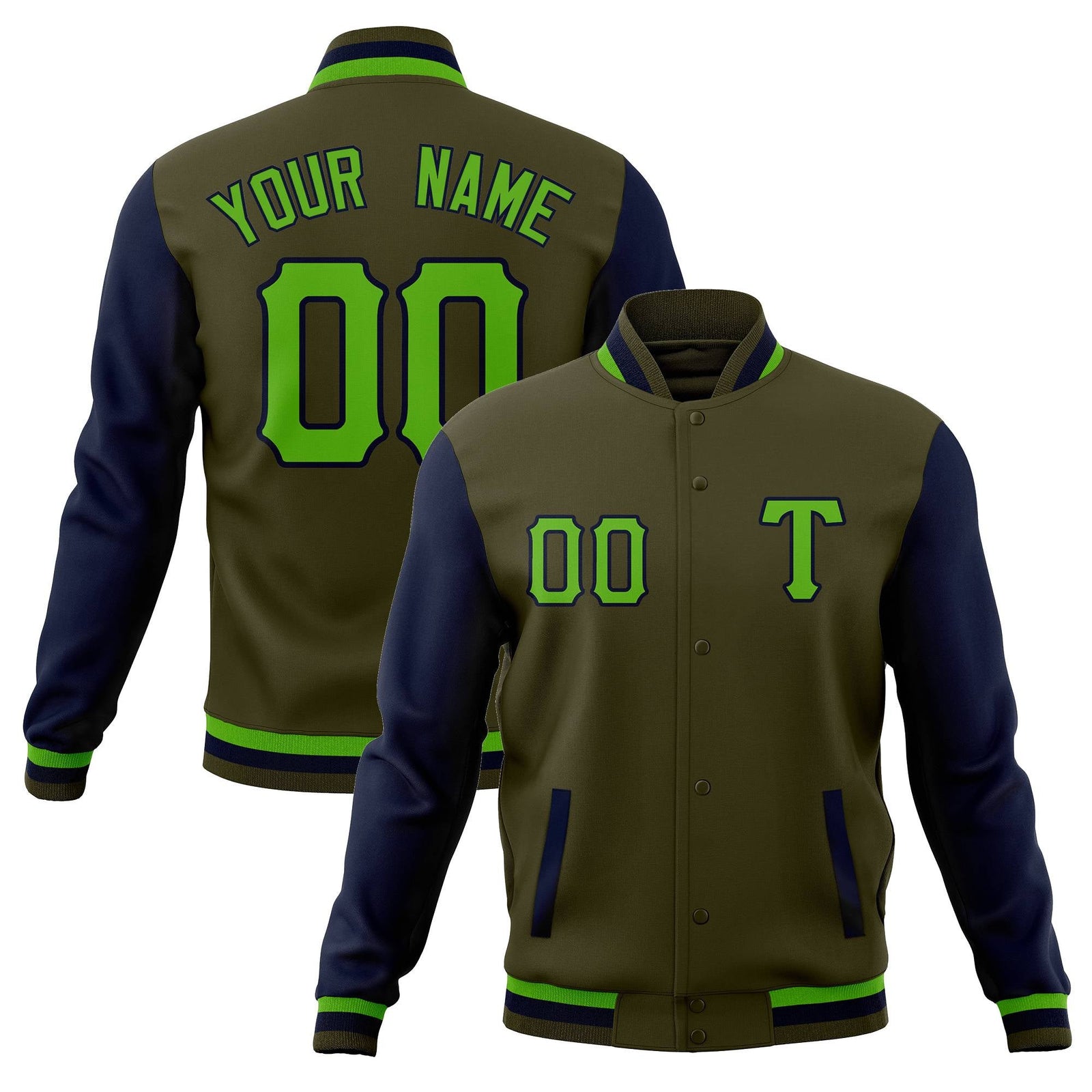 Custom Full-Snap Casual Baseball Coats Varsity Letterman Jackets
