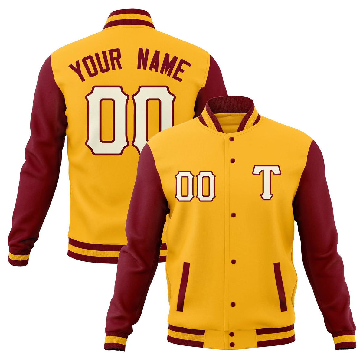 Custom Full-Snap Casual Baseball Coats Varsity Letterman Jackets