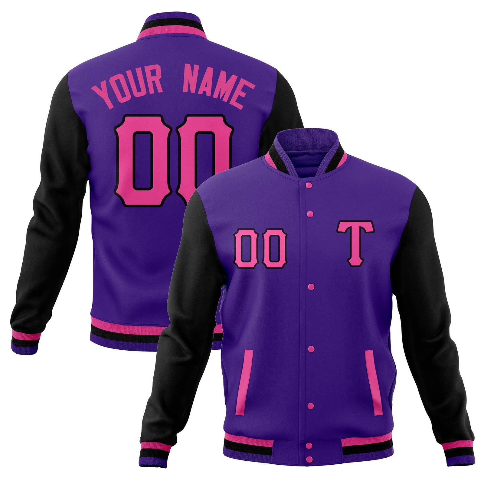 Custom Full-Snap Casual Baseball Coats Varsity Letterman Jackets