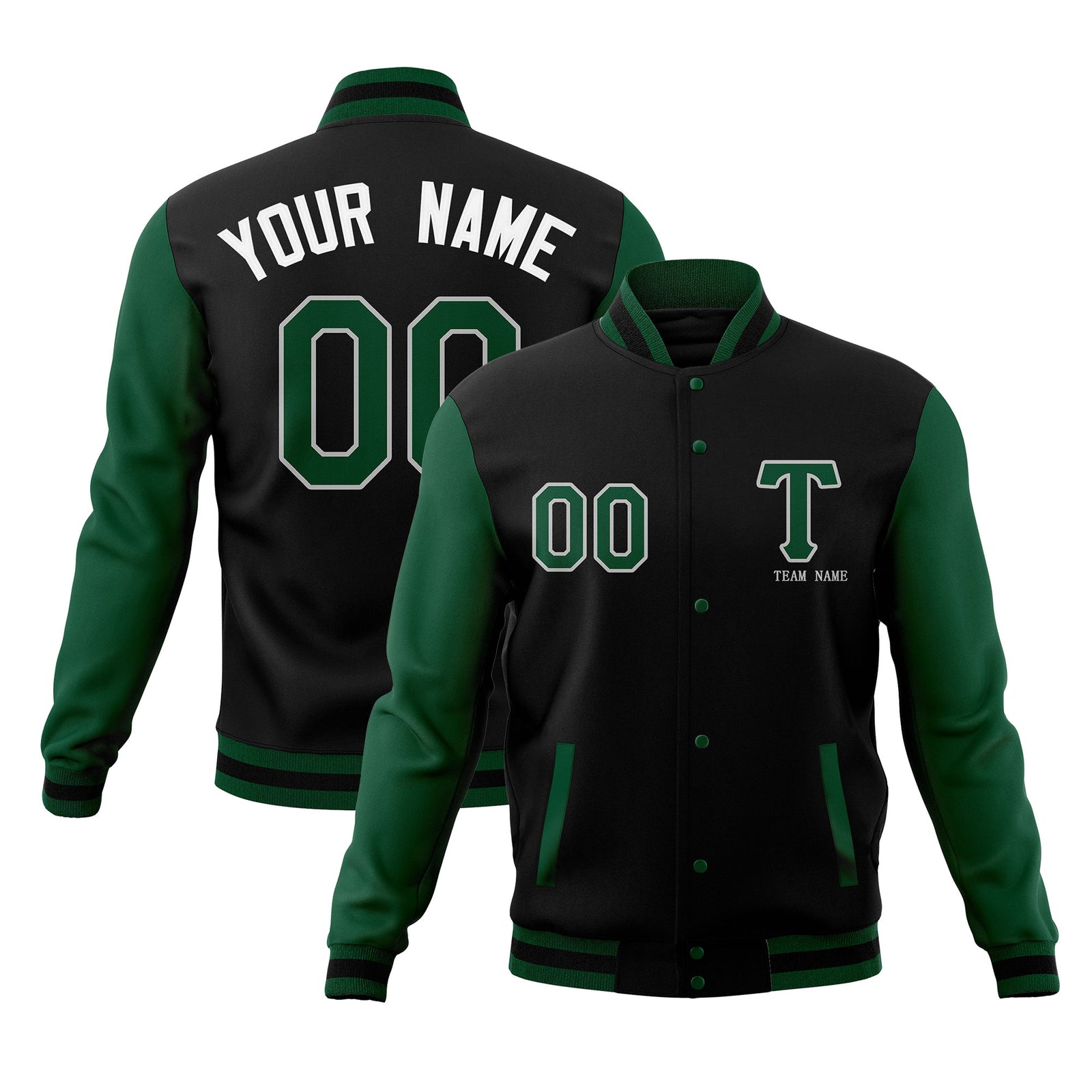 Custom Personalized Letterman Varsity  Baseball Jacket Stitched Name Number