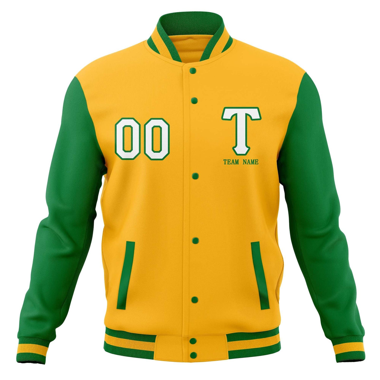 Custom Full-Snap Baseball Coats Stitched Letterman Varsity Jacket