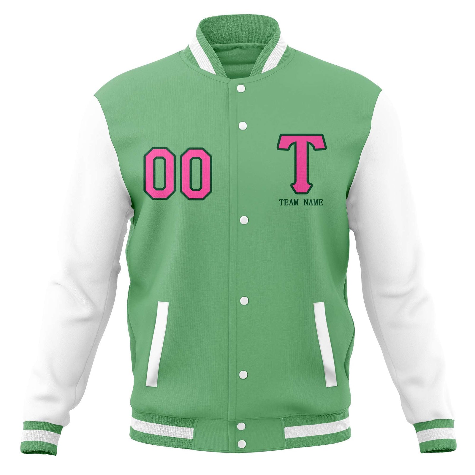 Custom Letterman Varsity Jacket Stitched Full-Snap Baseball Coats