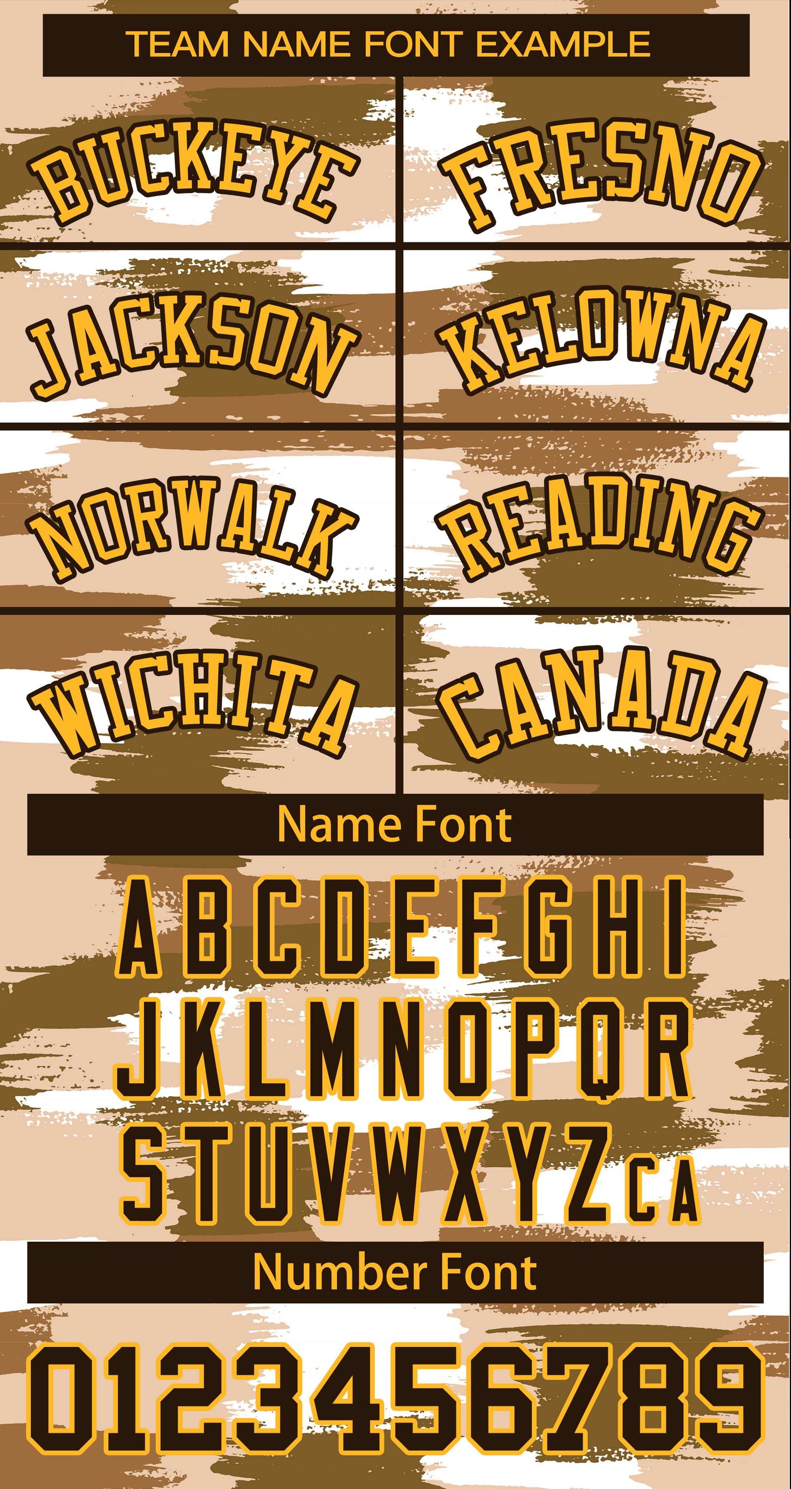 Custom Yellow Brown Camo Varsity Full-Snap Letterman Bomber Jacket