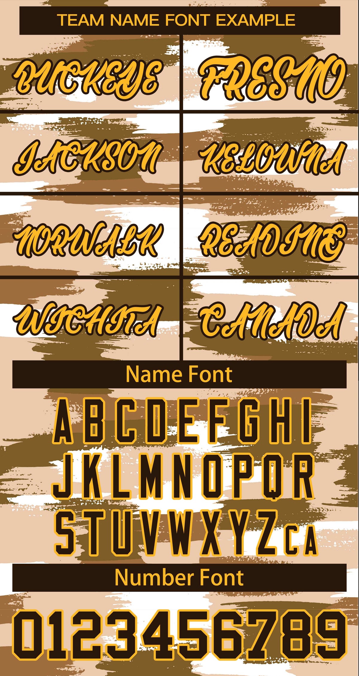 Custom Yellow Brown Camo Varsity Full-Snap Letterman Bomber Jacket